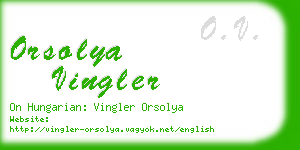 orsolya vingler business card